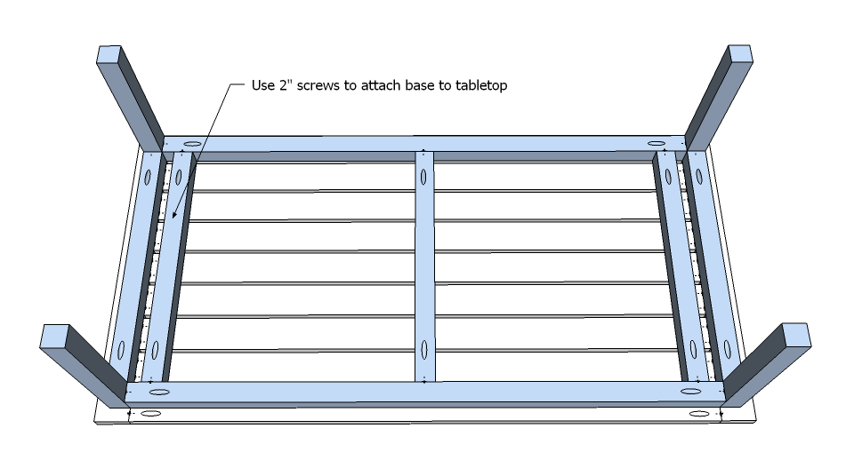 Simple 2x2 Framed Outdoor Coffee Table — step 7