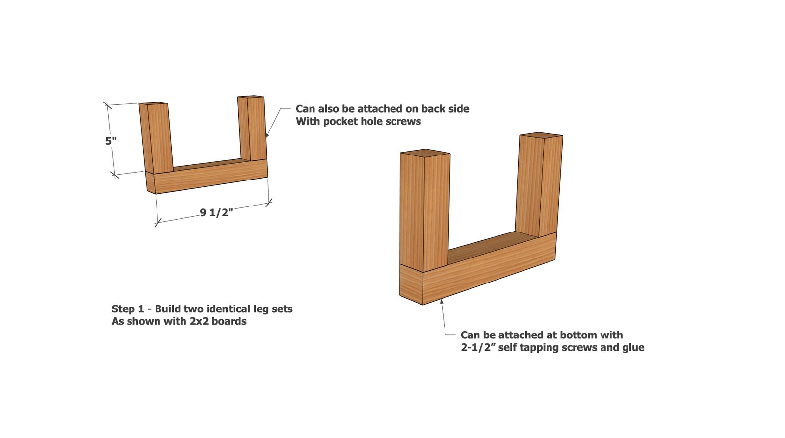 Simple 2x2 Shoe Rack — step 1
