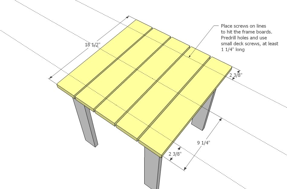 Simple Adirondack Side Table — step 3