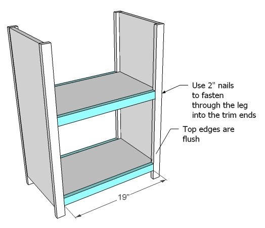 Simple Bookshelves with Front and Back Face Frames — step 4