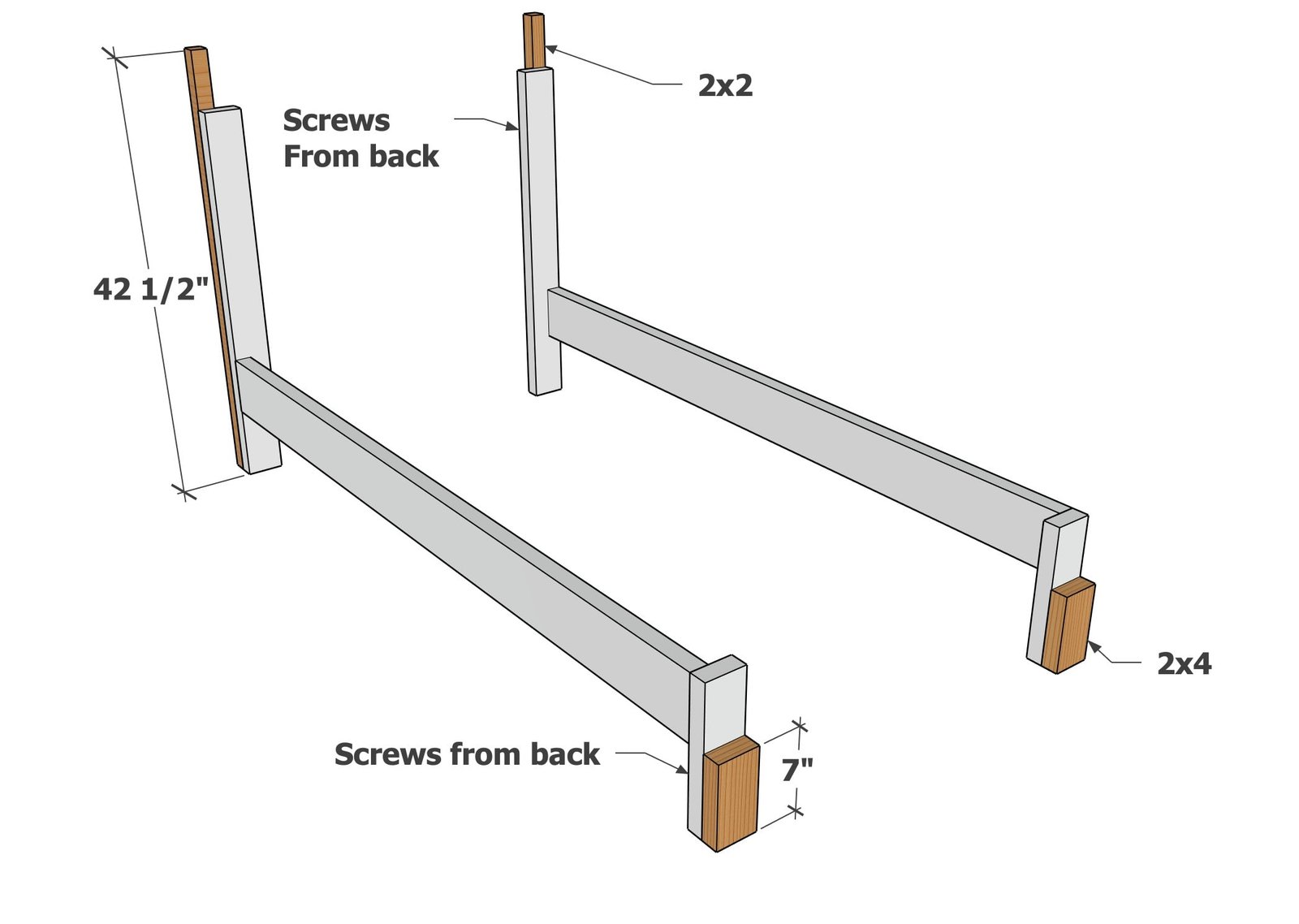 Simple Build Bed Frame in All Mattress Sizes — step 2