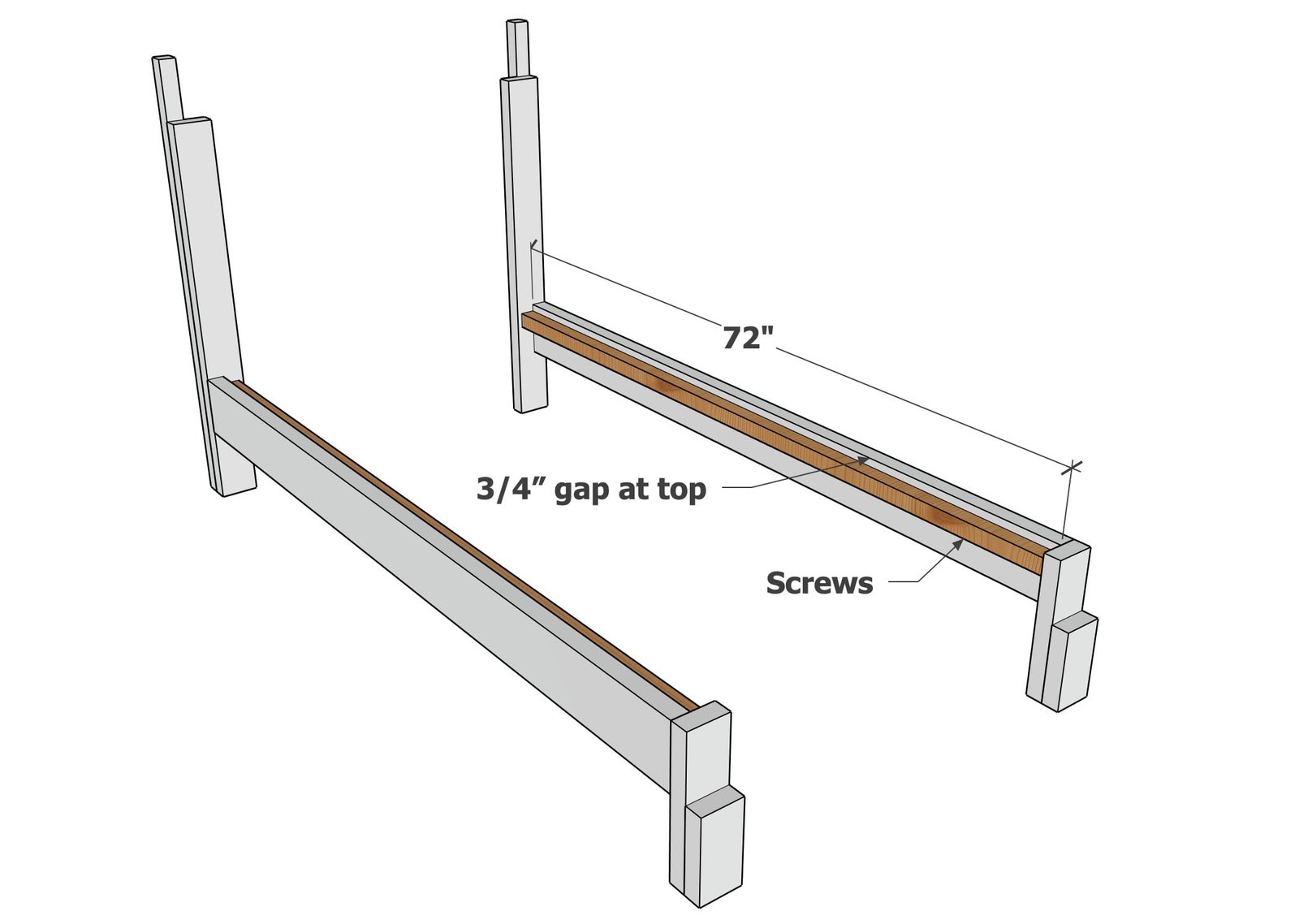 Simple Build Bed Frame in All Mattress Sizes — step 3