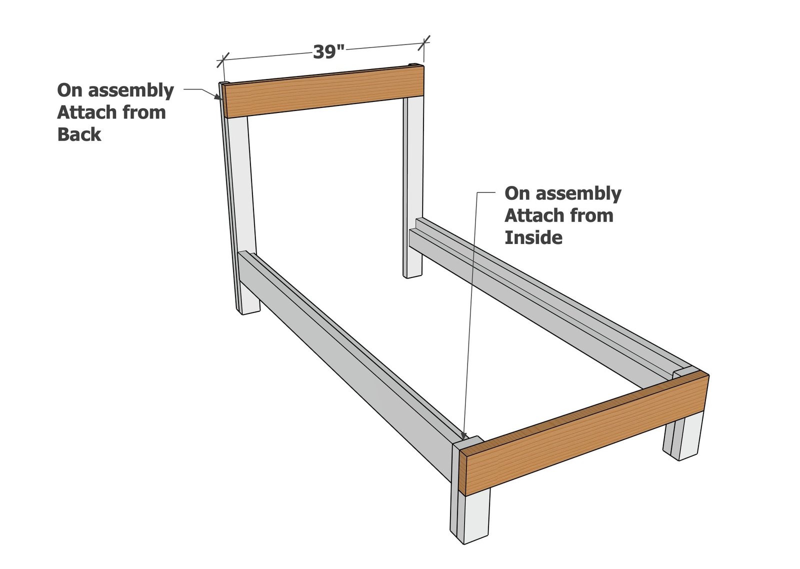 Simple Build Bed Frame in All Mattress Sizes — step 4