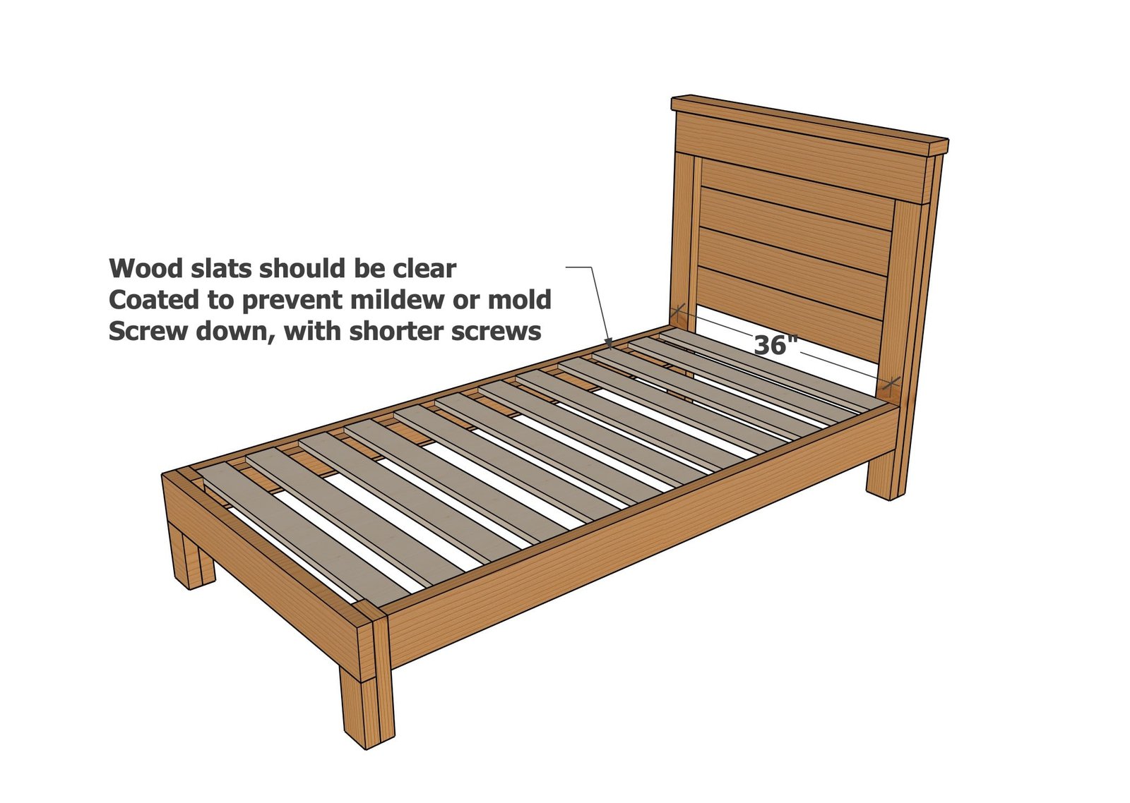 Simple Build Bed Frame in All Mattress Sizes — step 7