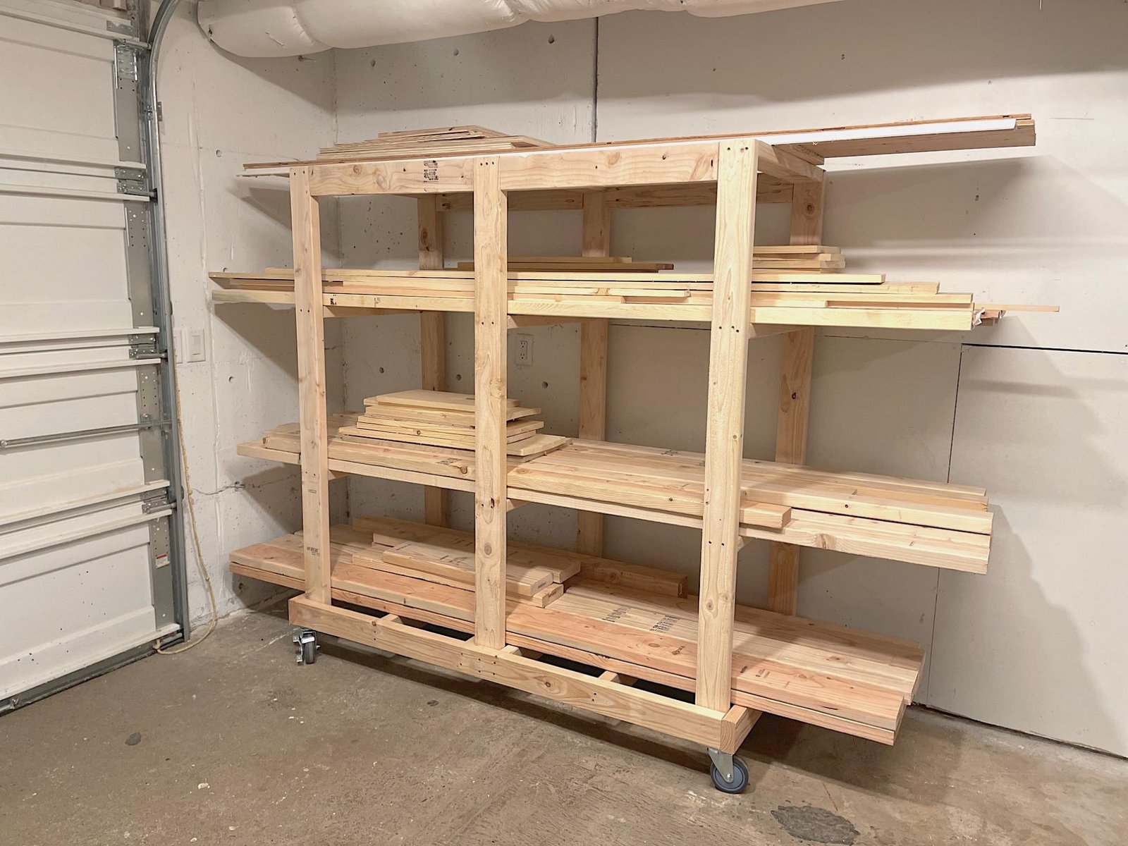 Simple to Build Rolling Wood Cart