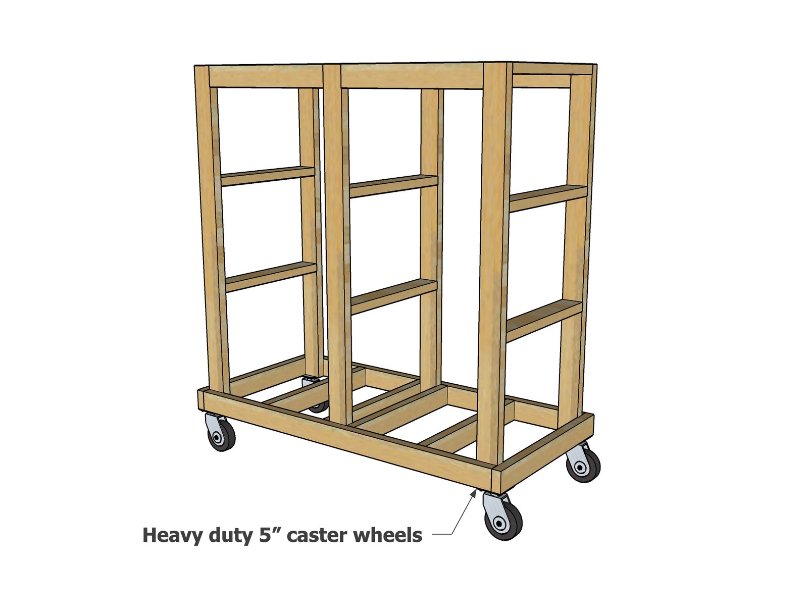 Simple to Build Rolling Wood Cart — step 5