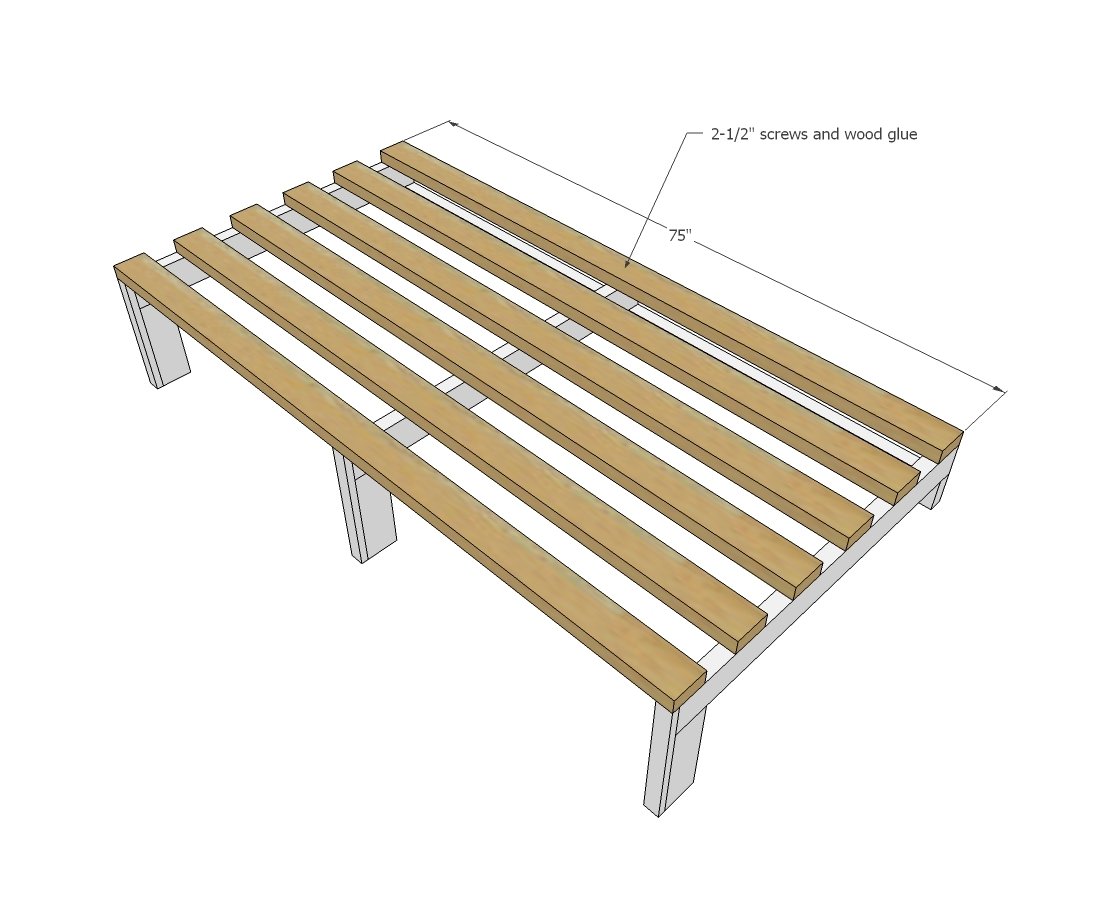 Simple Built-In Daybed Frame — step 3