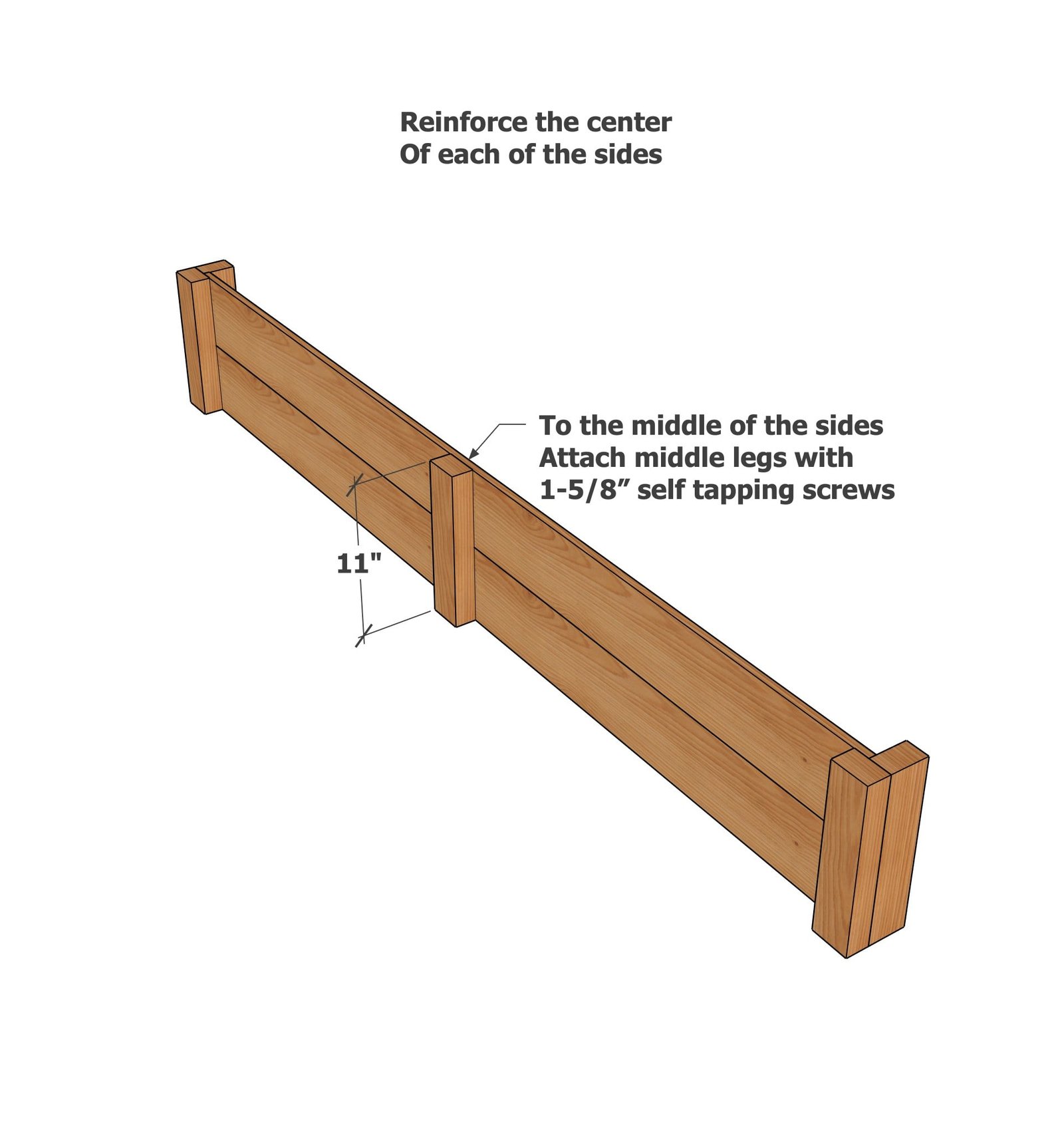 Simple Cedar Raised Garden Bed Plan (Made with Fence Pickets) — step 3