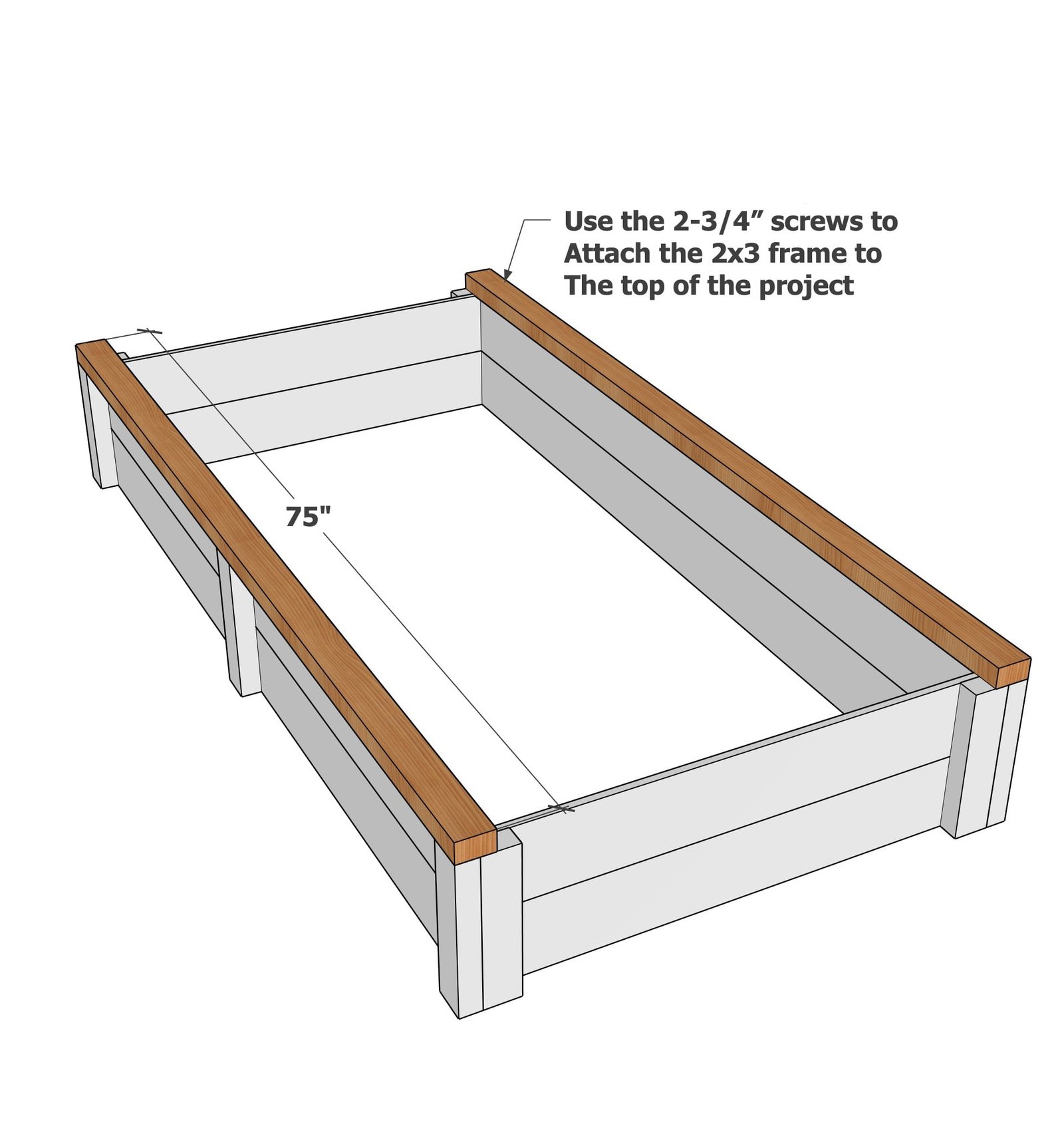 Simple Cedar Raised Garden Bed Plan (Made with Fence Pickets) — step 5