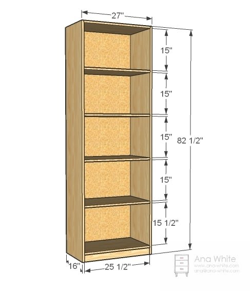 Simple Closet Organizer dimension diagram 1