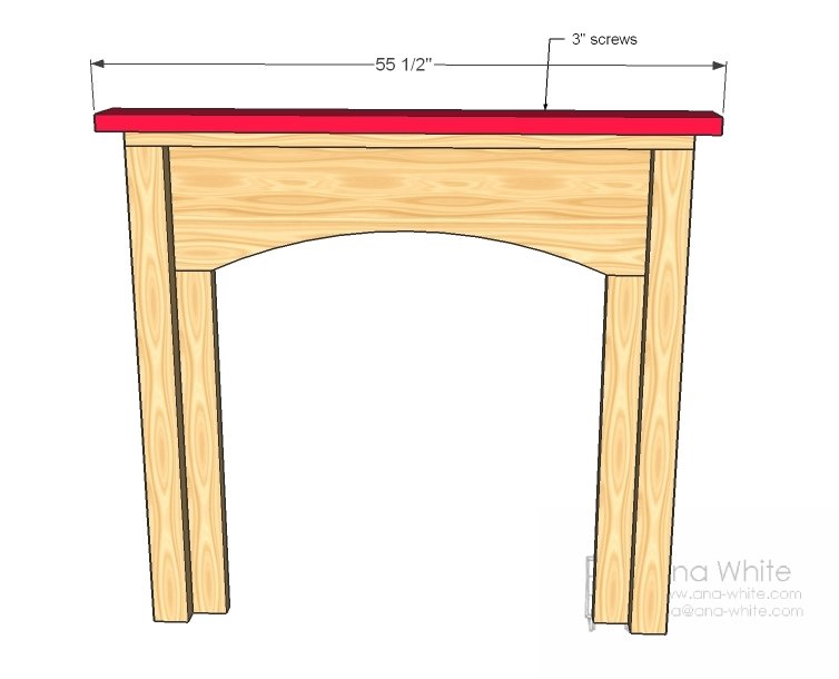 Simple Fireplace Mantle — step 5