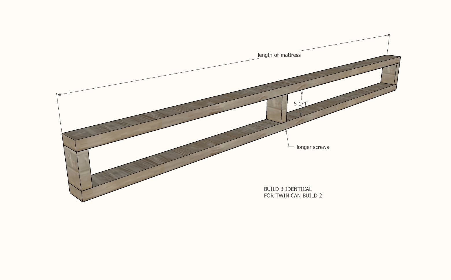 Simple Floating Bed Plans [Mountain Modern Collection] — step 1