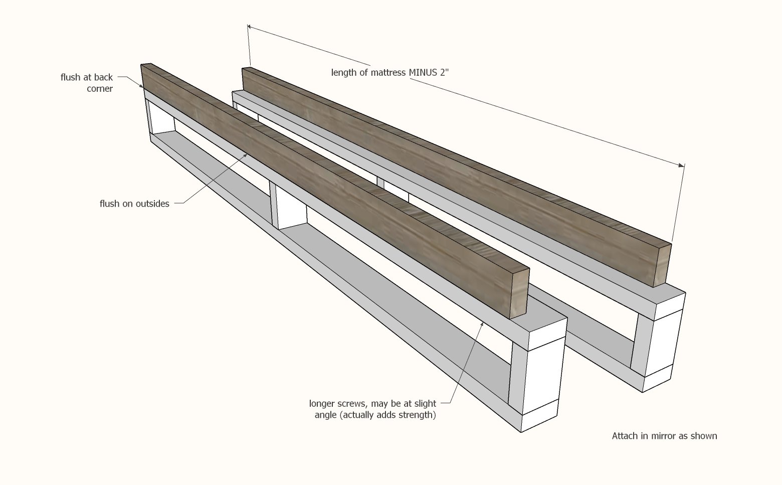 Simple Floating Bed Plans [Mountain Modern Collection] — step 2