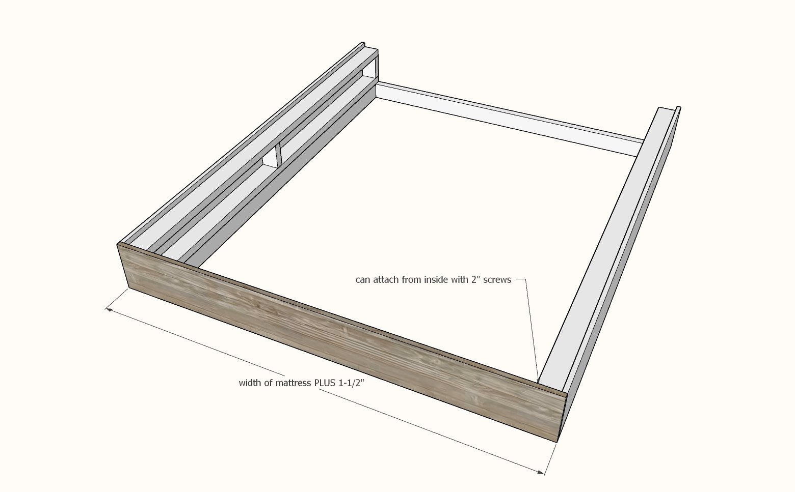 Simple Floating Bed Plans [Mountain Modern Collection] — step 5