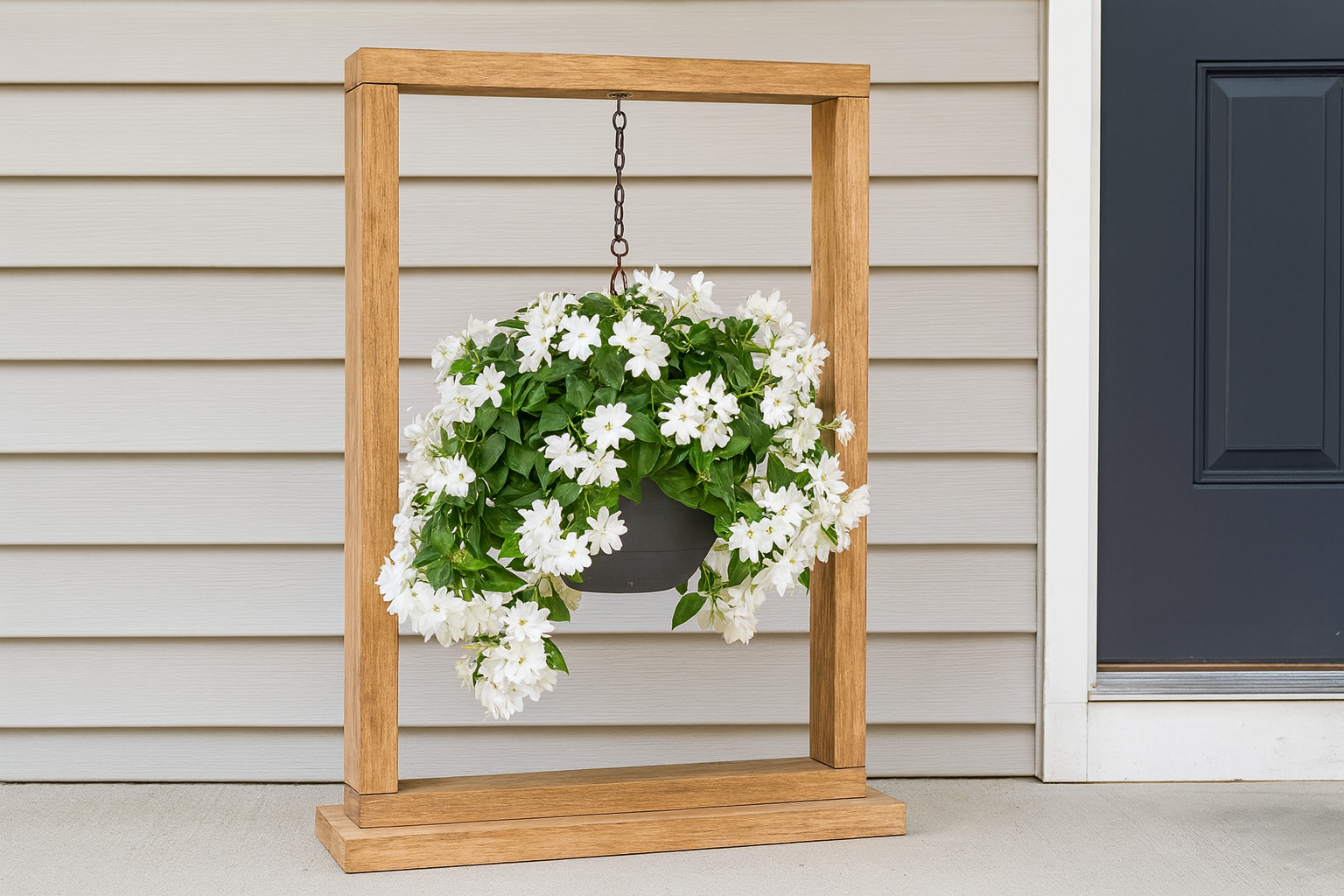 Simple Hanging Plant Stand Made From Just 2x4s