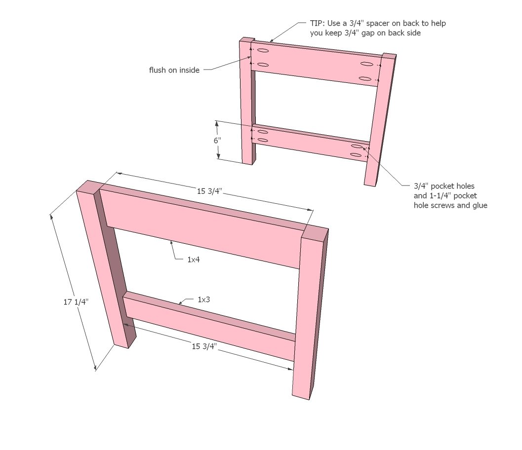Simple Kids Play Table with Paper Roll Holder and Shelf — step 1