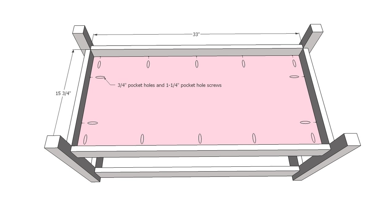 Simple Kids Play Table with Paper Roll Holder and Shelf — step 3