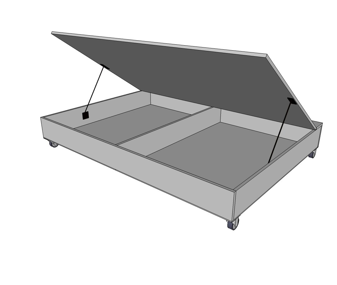 Simple Lift Top Storage Bed — step 6