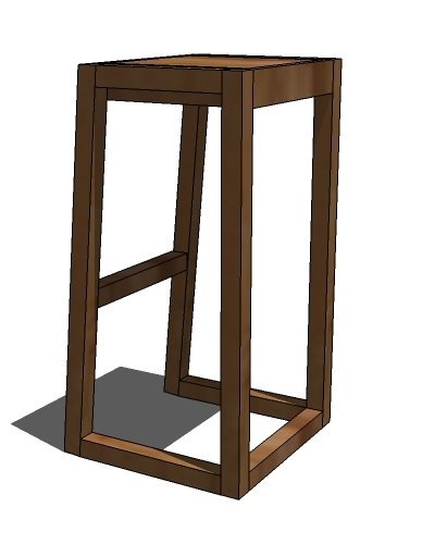 Simple Modern Bar Stools dimension diagram 1