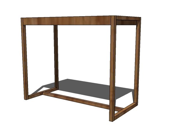 Simple Modern Bar Table dimension diagram 1