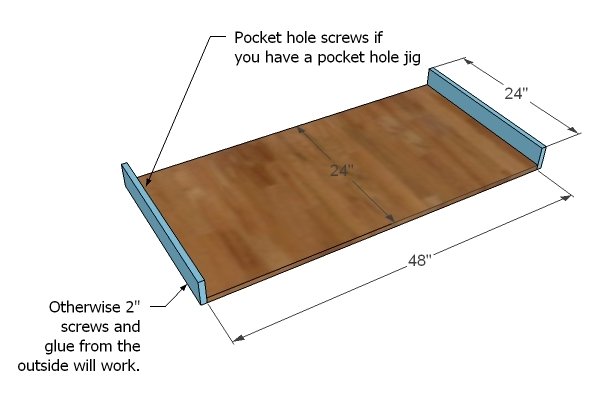 Simple Modern Bar Table — step 1