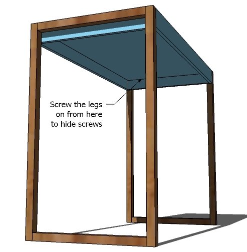 Simple Modern Bar Table — step 4