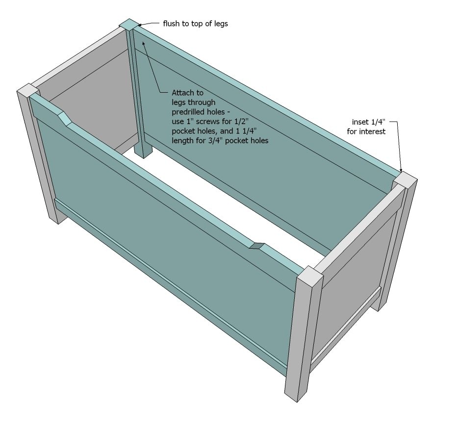 Simple Modern Toy Box with Lid — step 4