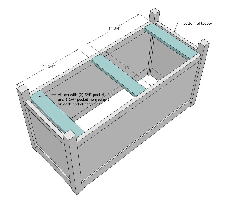 Simple Modern Toy Box with Lid — step 5