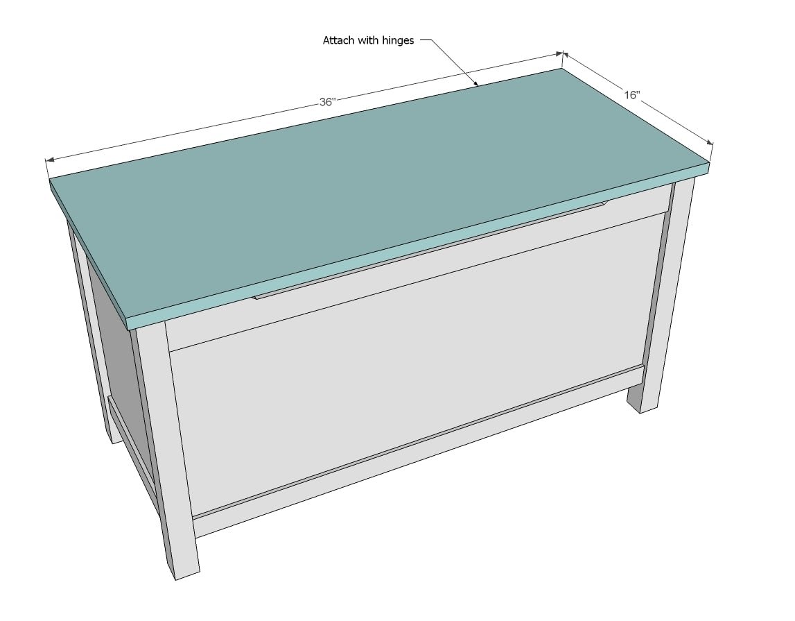Simple Modern Toy Box with Lid — step 8