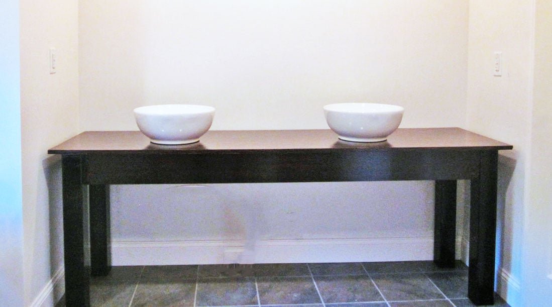 Simple Open Farmhouse Style Vanity