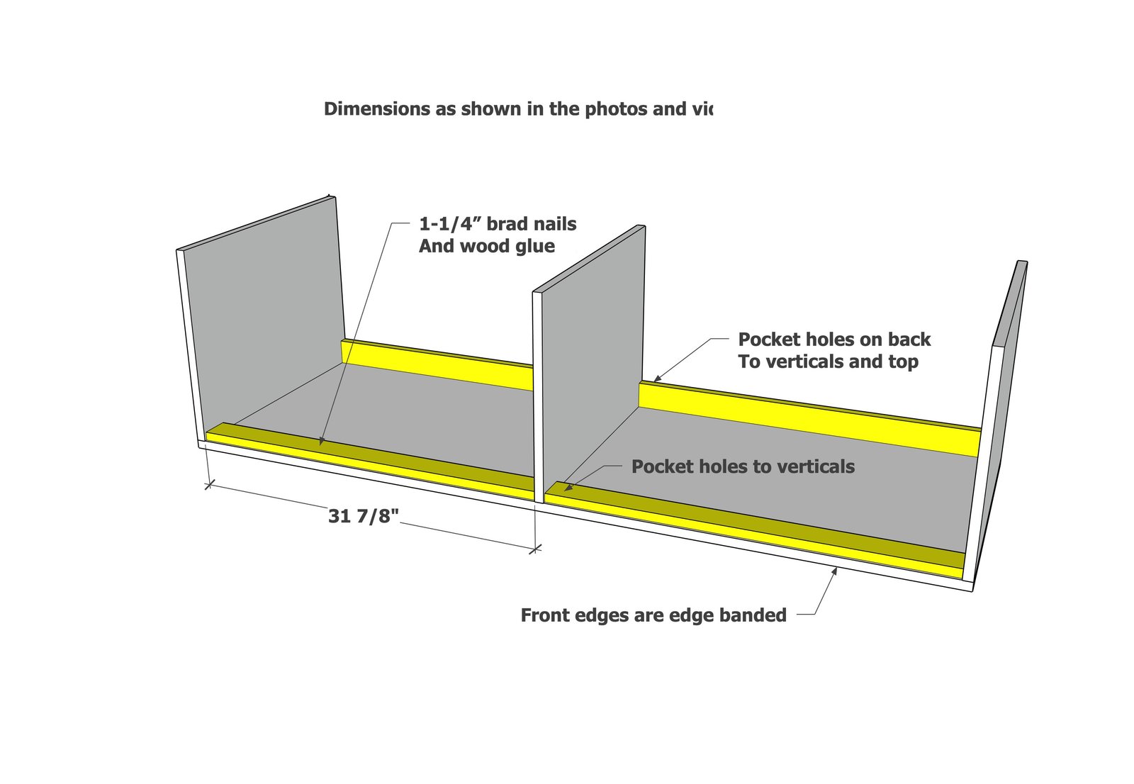 Simple Open Shelf Bench Made From Plywood — step 2