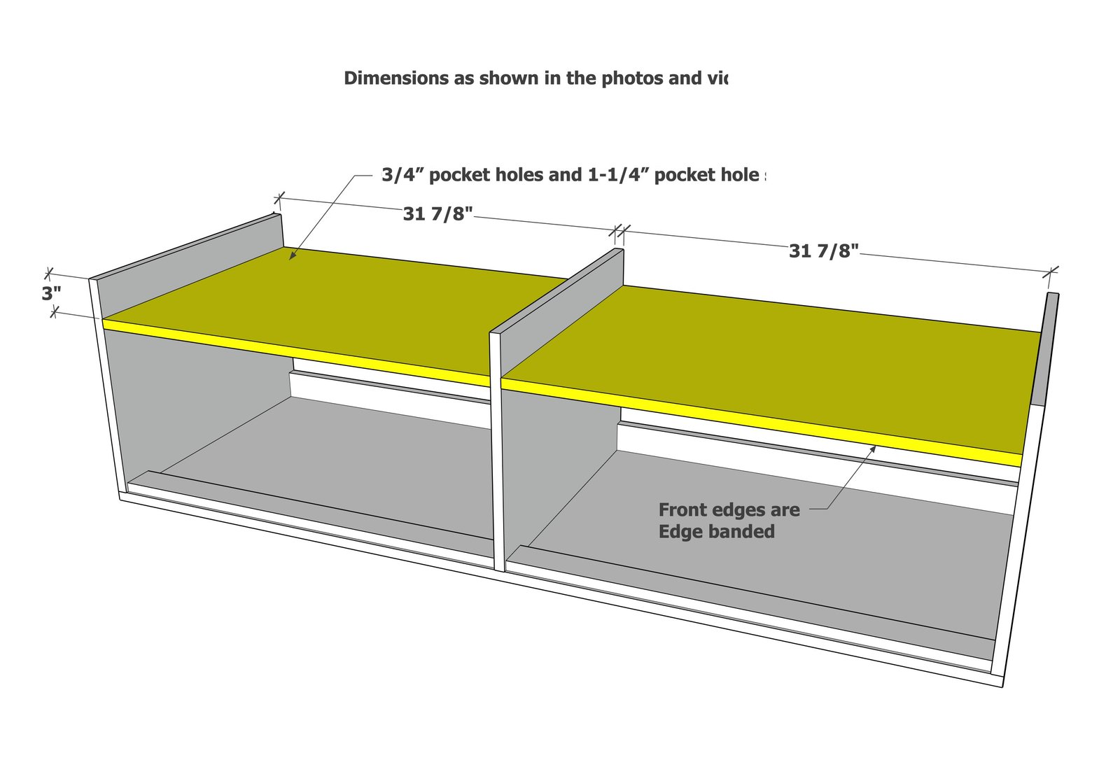 Simple Open Shelf Bench Made From Plywood — step 3