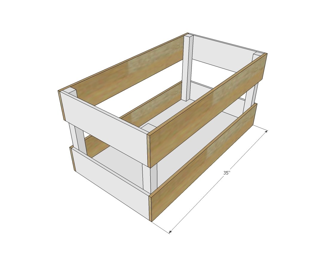 Simple Open Top Wood Toy Box — step 3