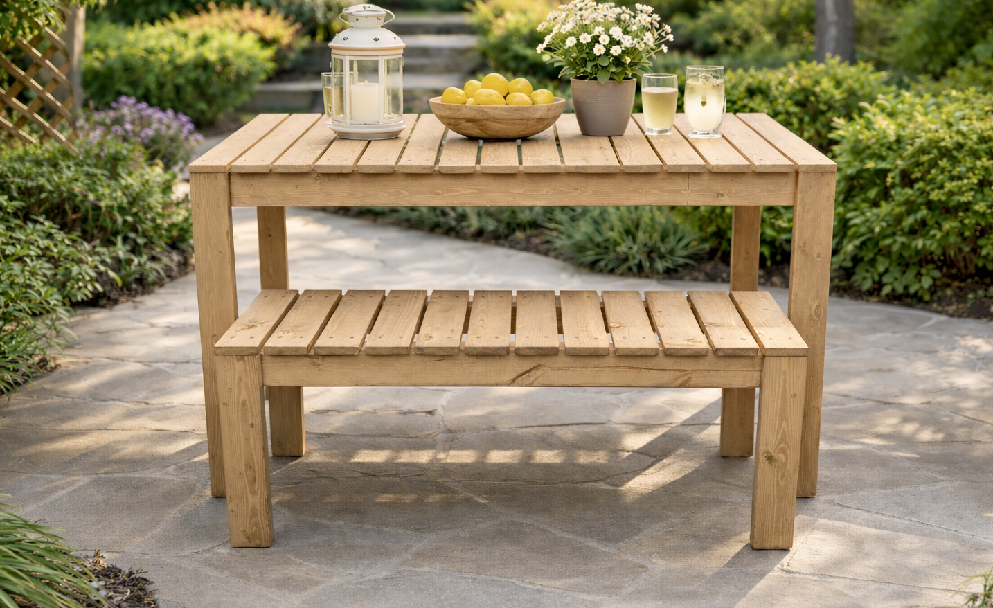 Simple Outdoor Dining Bench