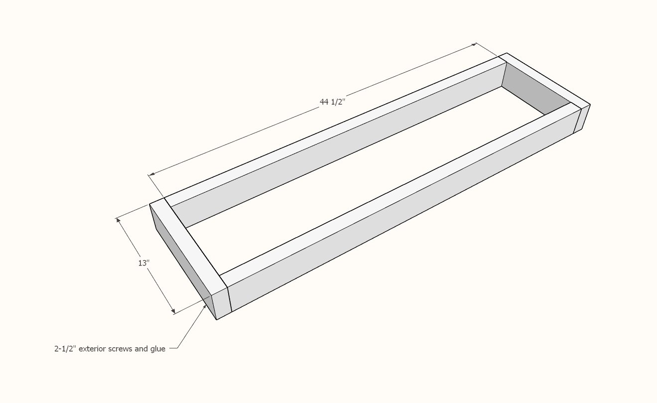 Simple Outdoor Dining Bench — step 1