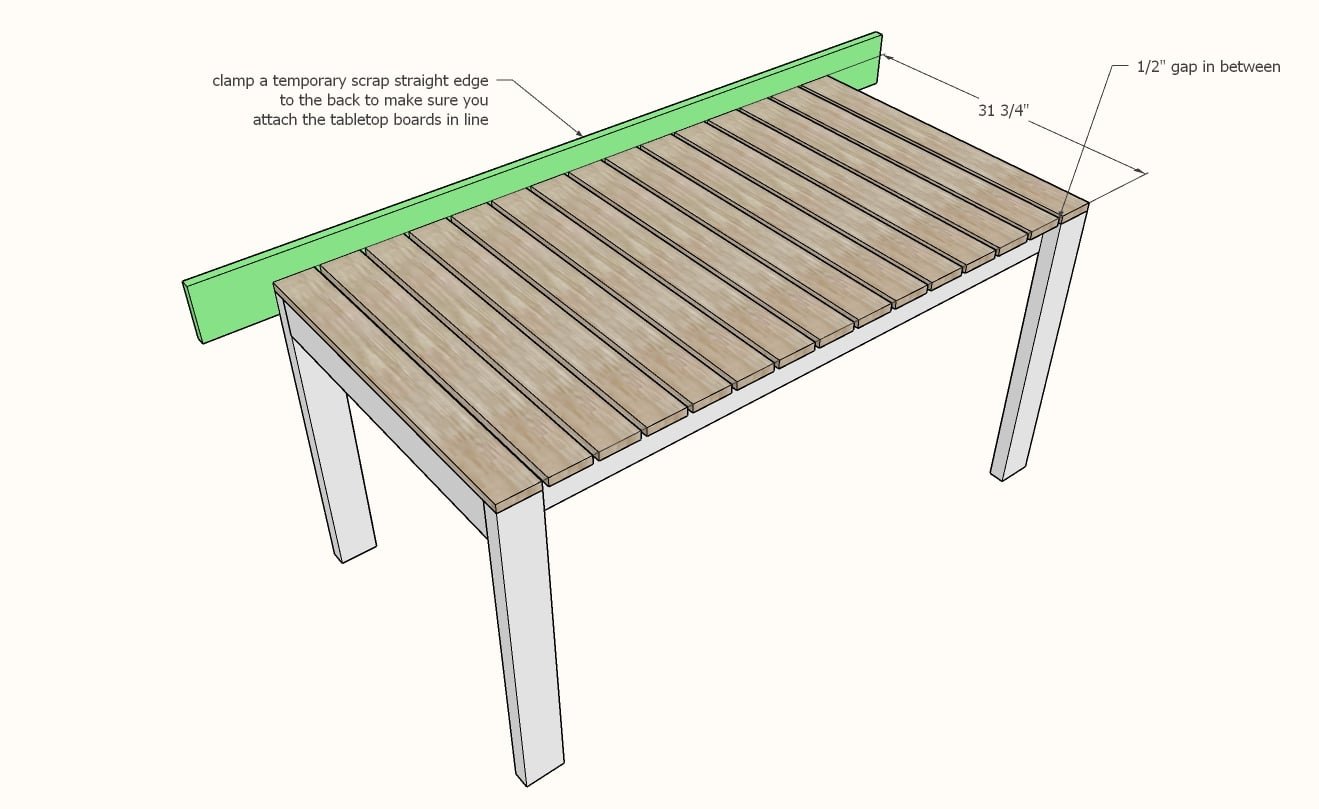 Simple Outdoor Dining Table — step 3