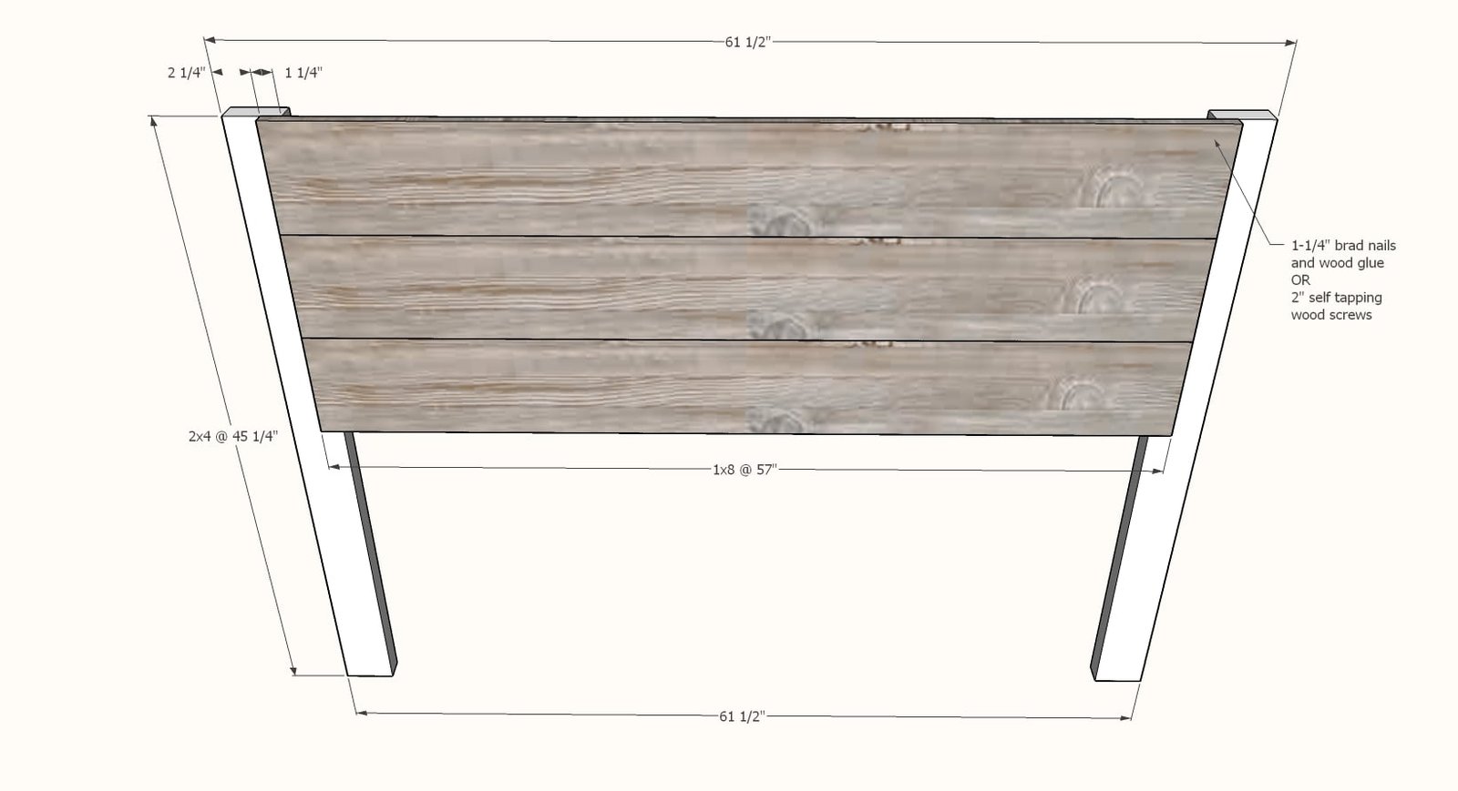 Simple Panel Bed (All Mattress Sizes) — step 1