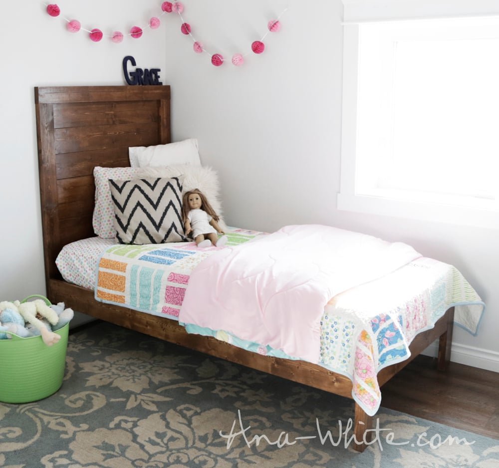 Simple Planked Wood Bed