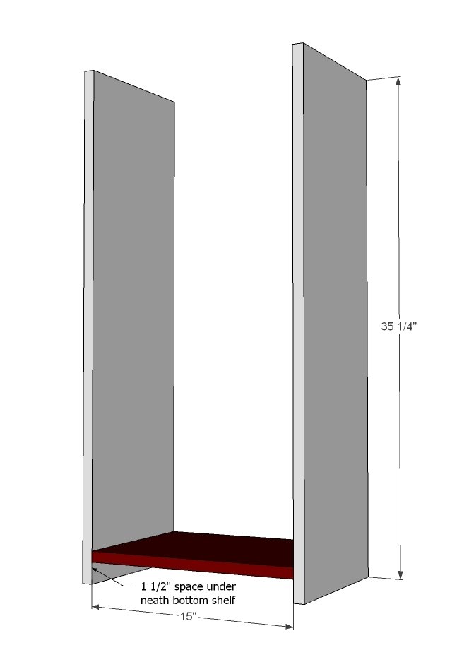 Simple Play Kitchen French Door Fridge — step 1
