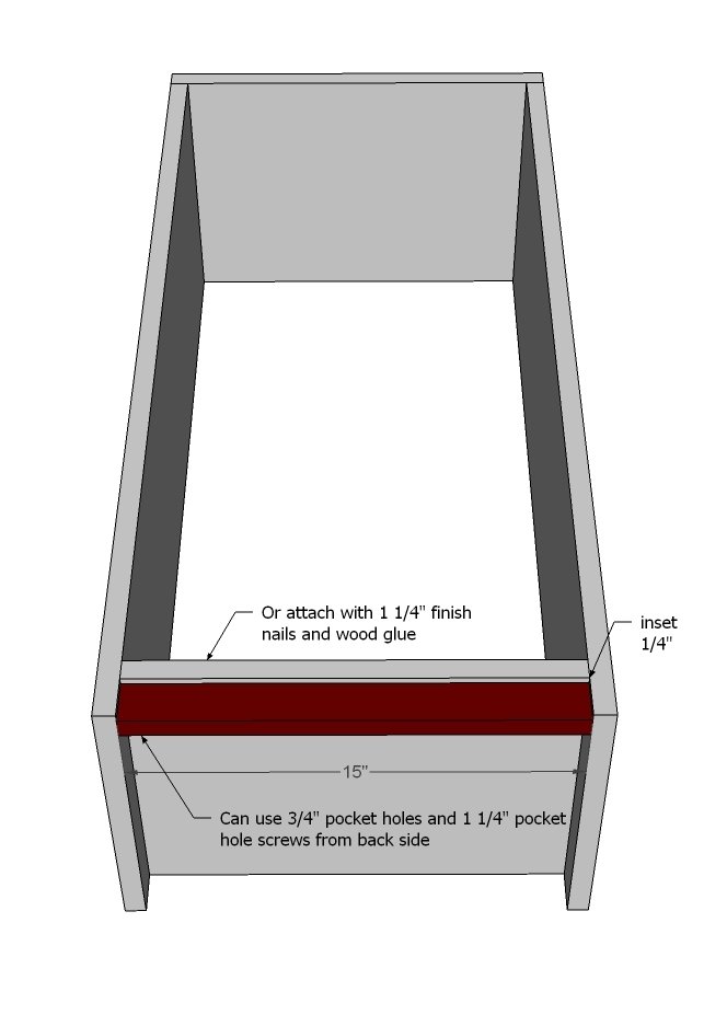Simple Play Kitchen French Door Fridge — step 3