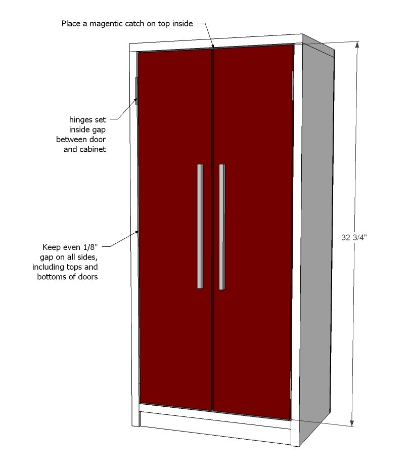 Simple Play Kitchen French Door Fridge — step 6