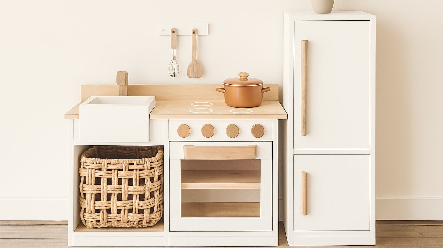Simple Play Kitchen Narrow Fridge