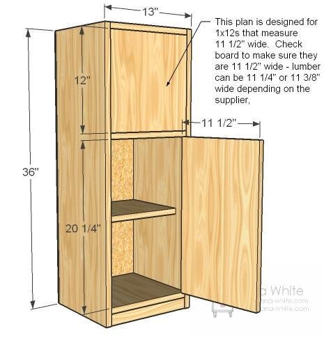 Simple Play Kitchen Narrow Fridge dimension diagram 1