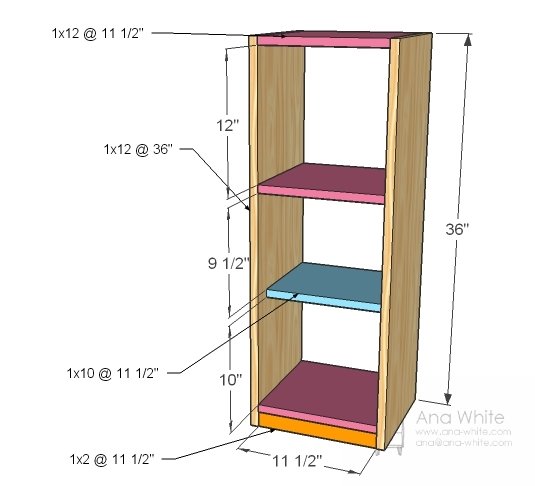 Simple Play Kitchen Narrow Fridge — step 1