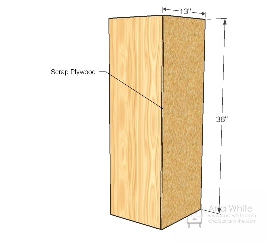 Simple Play Kitchen Narrow Fridge — step 2