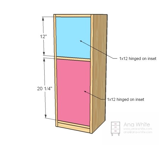 Simple Play Kitchen Narrow Fridge — step 3
