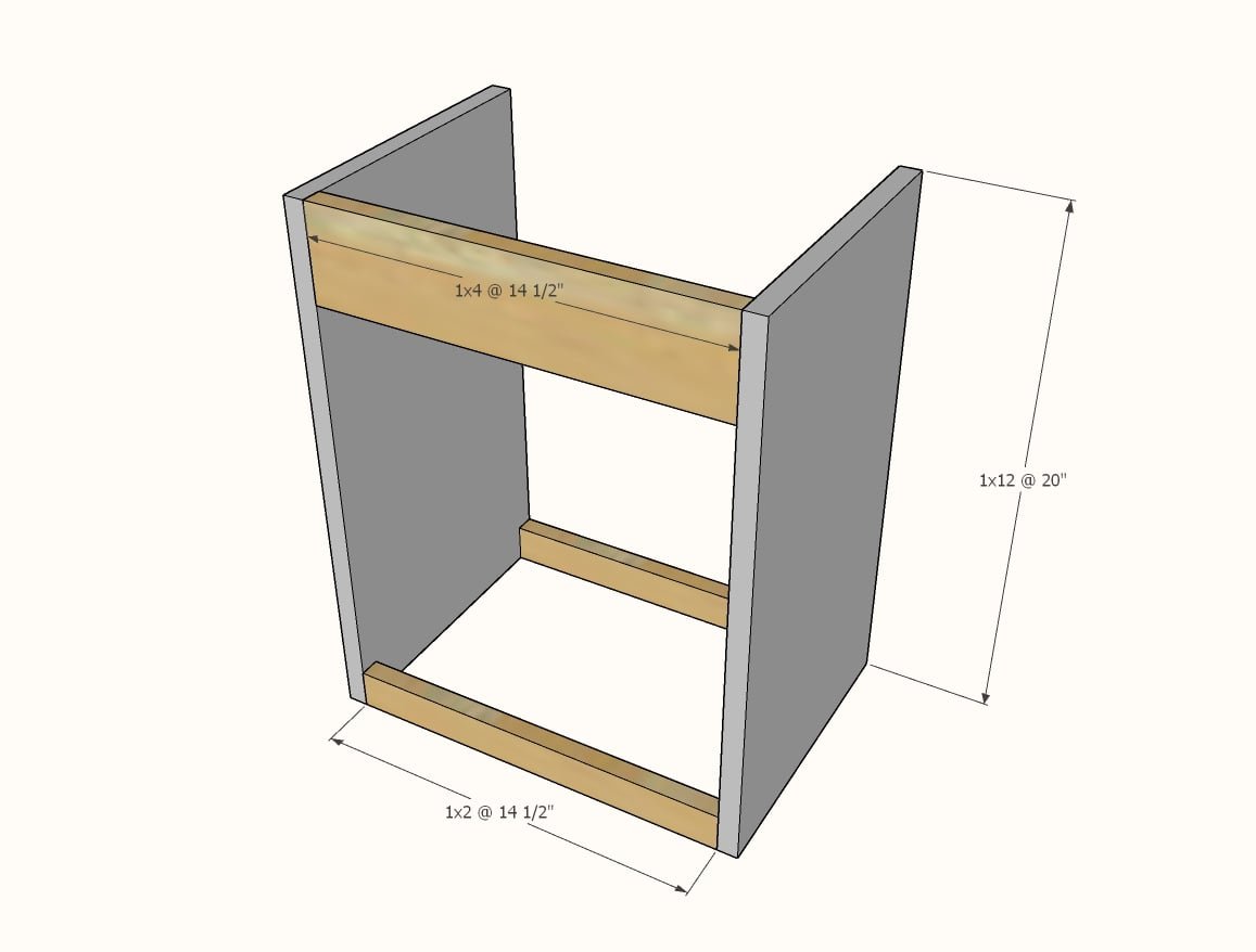 Simple Play Kitchen Sink and Stove — step 1