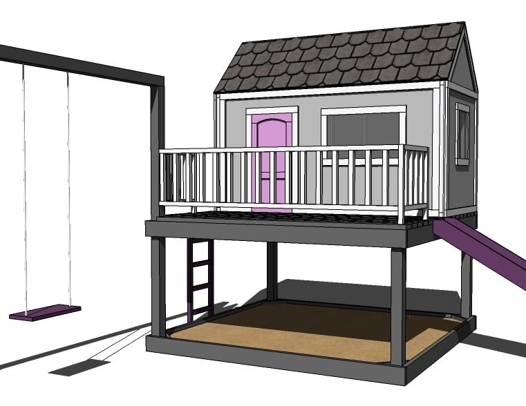 Simple Playhouse dimension diagram 1