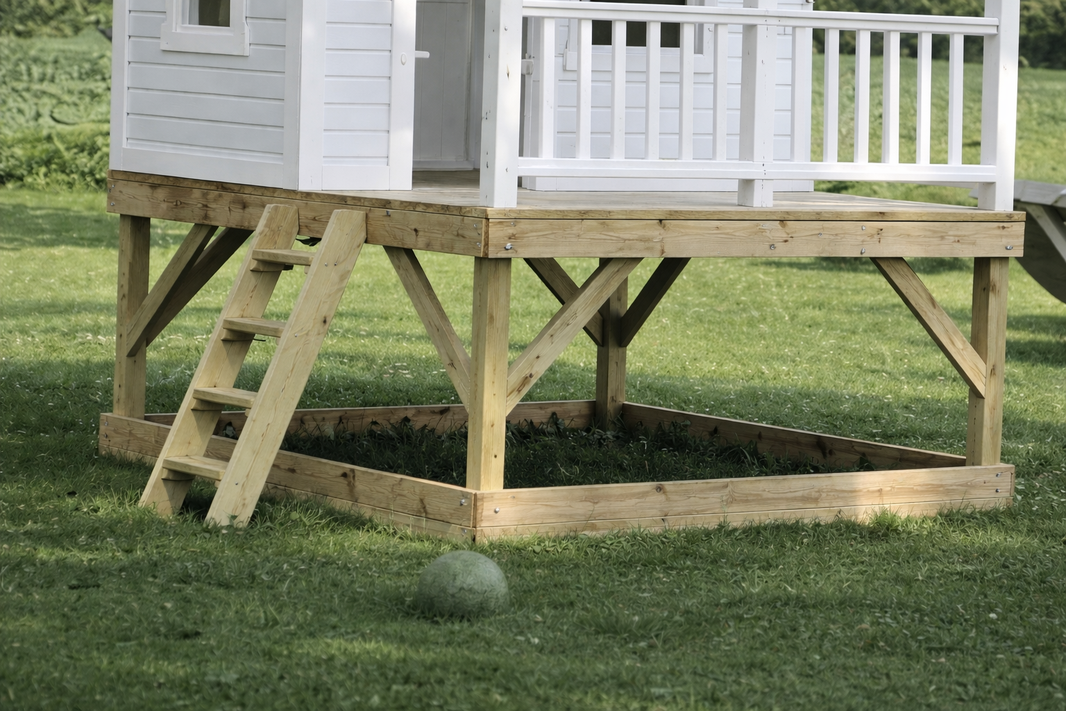 Simple Playhouse Deck