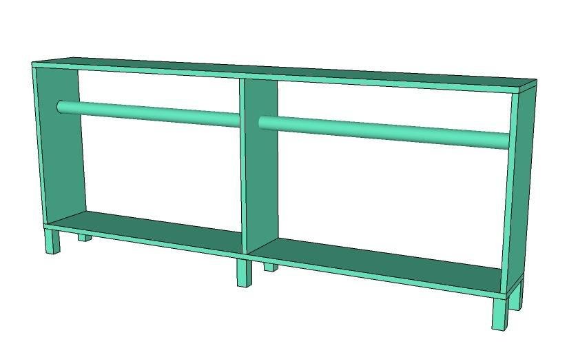 Simple Quilt Rack Console Table — step 3